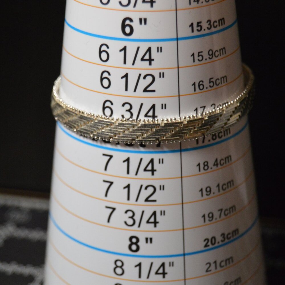 Elegant sterling silver chain bracelet, 7" - Picture 6 of 7